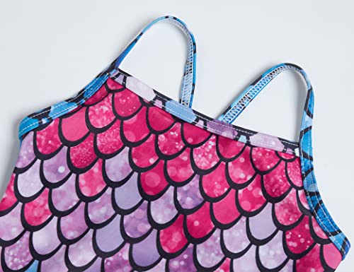 Bathing Suits For Girls One Piece Swimsuits Size 10-12 Years Old Quick Dry Breathable Multicolor Mermaid Scale Printed Swimwear #TOP2