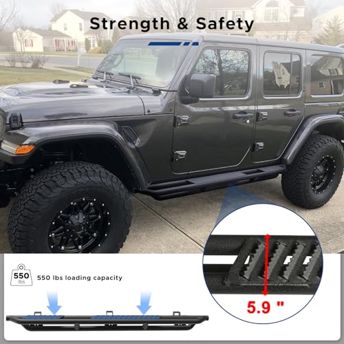 Estribos para Jeep Wrangler JL 4 puertas 2018-2024 miniatura 5