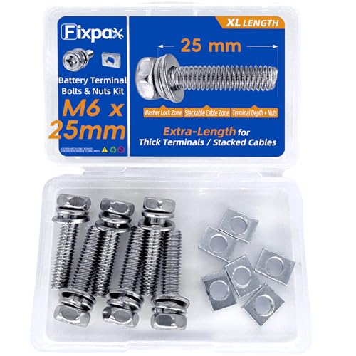 Fixpax M6 x 25mm Extra Long Bolts Kit