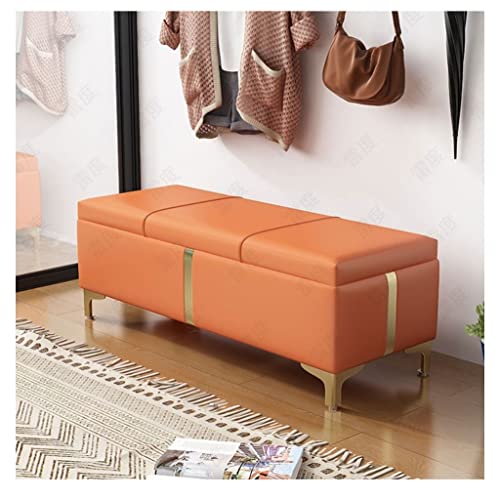 eexbz Foot Stool for Bed Leather Stool Changing Shoe Stool Clothing Store Can Sit On Sofa Stool Household Mouth Storage Long Storage Shoe Cabinet Bed End Cloakroom Bed Step Stools for High Beds