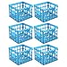 Sterilite 16924306 Storage Crate, Blue Aquarium, 6-Pack