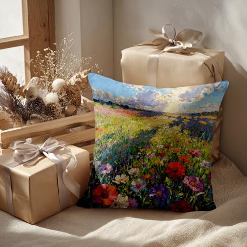 Housse de coussin décorative Monet 18x18 in pour canapé et lit - 3