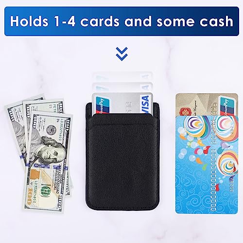Tarjeta de crédito para iPhone Fulgamo con soporte Android y Samsung pack de 2 elegante negro 6