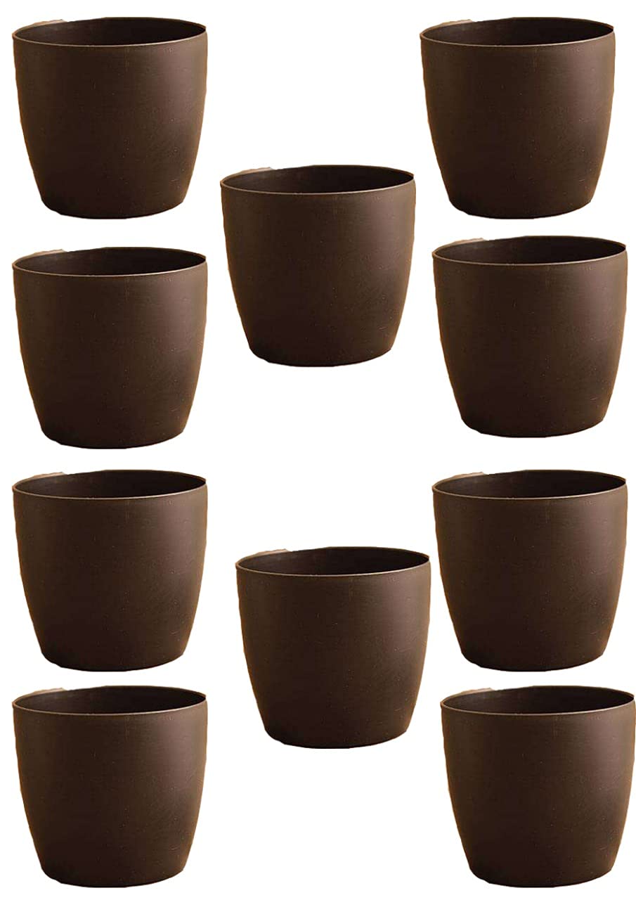 Round White Premium Grade Plastic Pot 4.5 INCH Size for Indoor Plants/Office USE/Desktop Pot. (Brown,Pack of 25 POTS) (B094BZ1ZVQ) Amazon Price History, Amazon Price Tracker