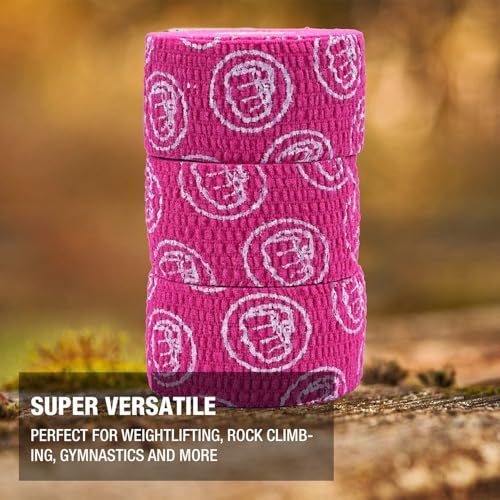 Image of WOD Nation Flexible Hook-Grip Athletic Tape - Easy-Tear, Sweat-Proof Thumb & Finger Strips for Weightlifting