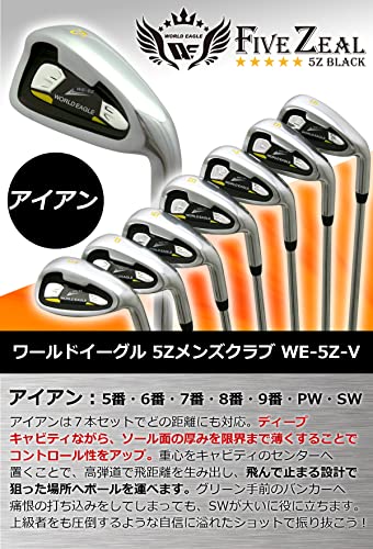 WORLD EAGLE(ワールドイーグル) 5Z メンズ アイアンセット ブラック 右用 フレックスR WE-5Z-iS-BK-R R 3枚目
