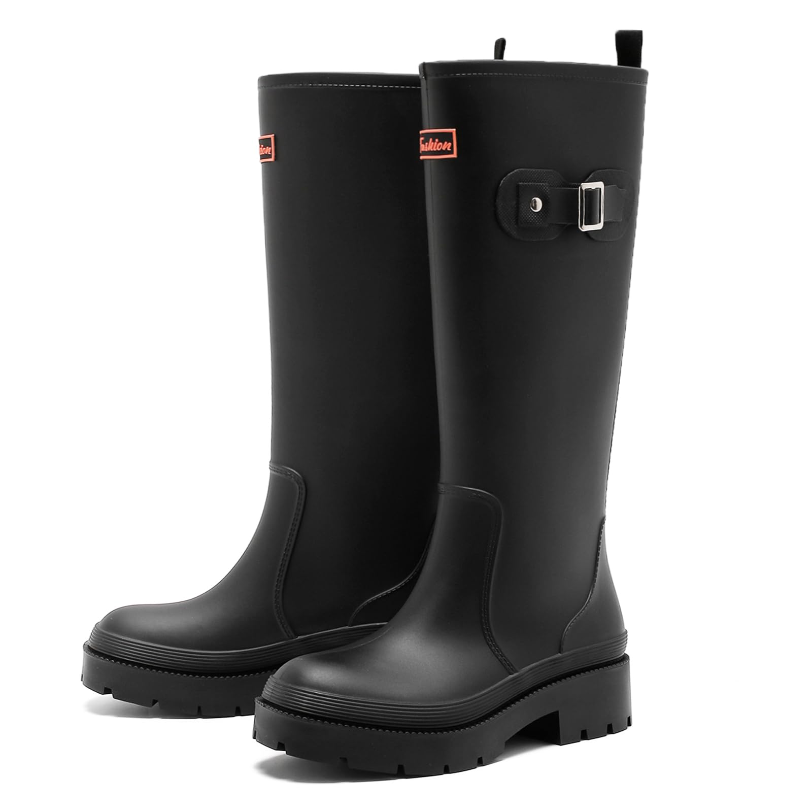 Rain Boots Tall Wedge Boots Rain Boots For Women, Anti-Slip Rubber