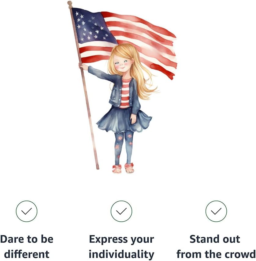 Cute Flag Toddler Baseball T-Shirt - Patriotic 3/4 Sleeve T-Shirt - Kawaii Kids' Baseball Tee