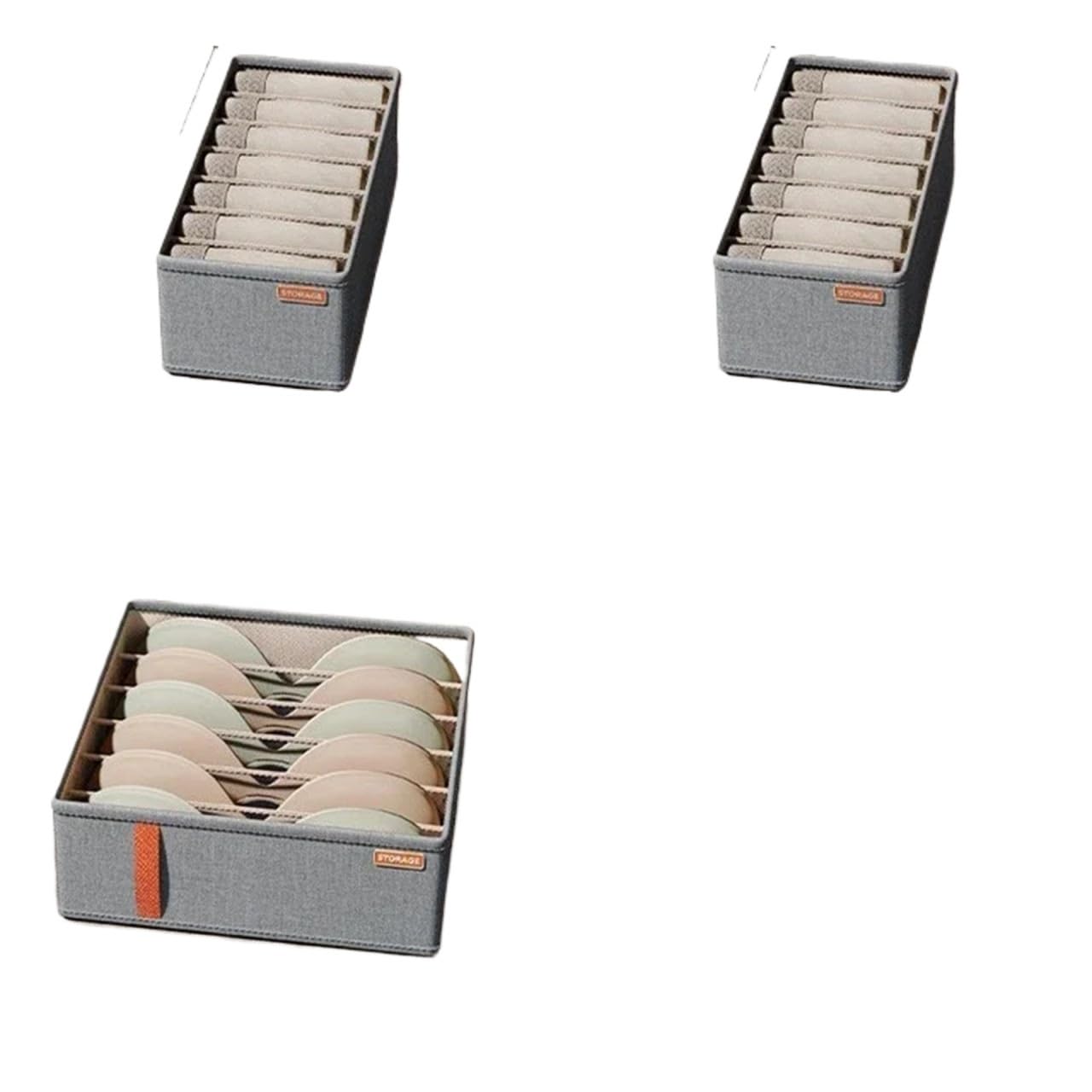 Armario for dormitorio, cajón, organizador de ropa interior, calcetines, sujetador, cajas almacenamiento, armario, pantalones(3PCS-SET6)