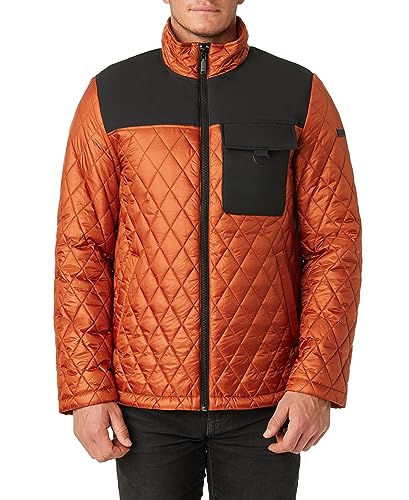 Image of Vince Camuto Men's Quilted Mix Media Jacket