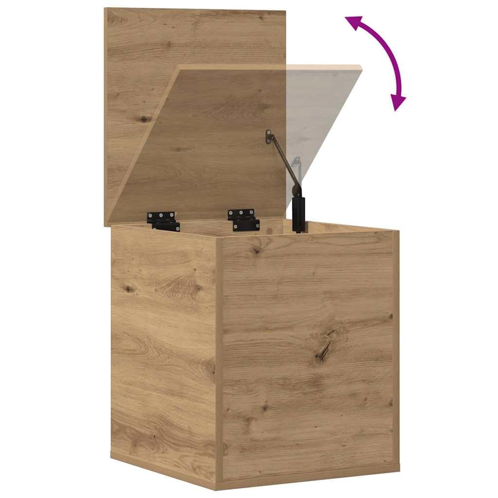 Hothingwell - Caja de almacenamiento de madera de ingeniería, 40 x 42 x 46 cm | Estilo minimalista, acabado liso, para salón, dormitorio, oficina, almacenamiento de libros