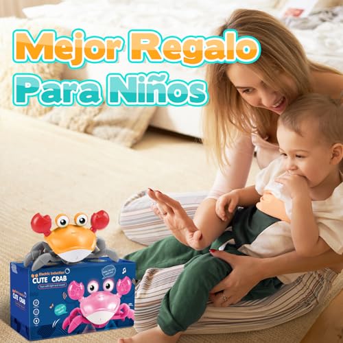 Miniatura 8 de Ikidiki Regalo Niña 1 2 3 4 Años, Cangrejo Juguete Bebe Juguetes Niña 1-4 Años Cangrejo Tummy Time Bebe Juguetes Para Bebes De 6 A 12 Meses Juegos Educativos Niños 1-4 Años Regalos Cumpleaños Niños