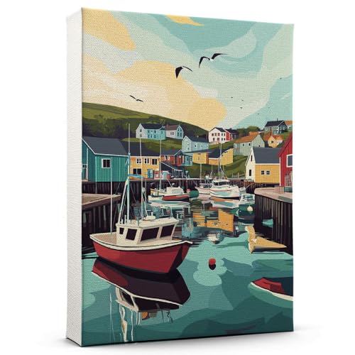 Petty Harbour Poster Print, Newfoundland Poster Wall Art, Petty Harbour Decor Travel Poster, Newfoundland Travel Gift, Housewarming Gift - 99AZ1083