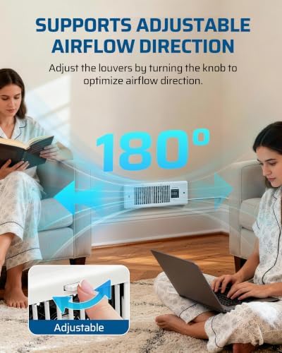 DEWENWILS Quiet Register Booster Fan, 4" x 12", 140 CFM, Remote Control - 3