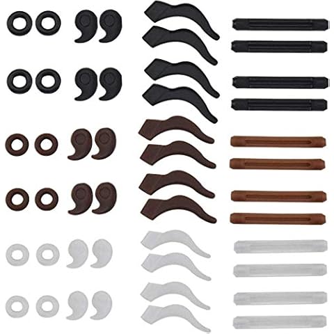 Kissral Anti-Slip Holder for Glasses, 24 Pairs Silicone Eyeglasses Retainers, Comfortable Anti-Slip Glasses Ear Hook Grip, Eyeglass Temple Tips for Kids Adults, Ear Grip Hooks for Reading Glasses Cover