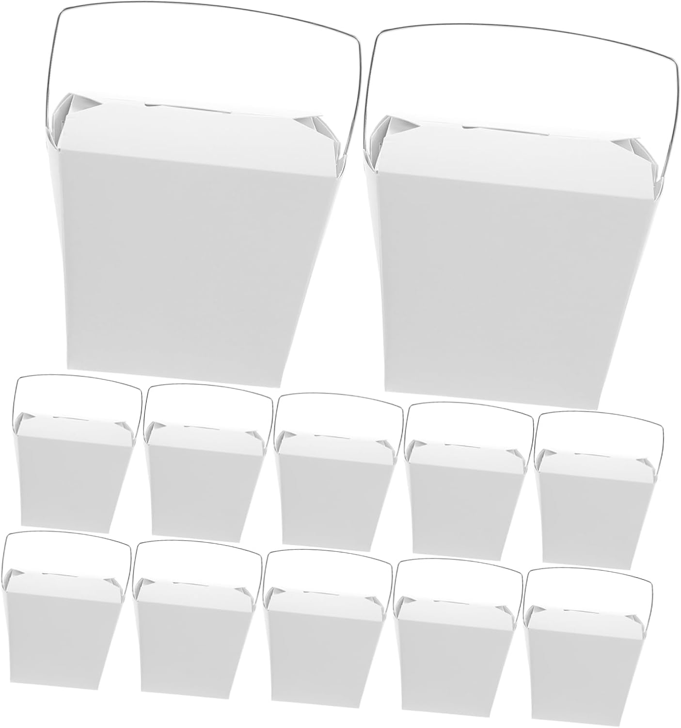 Chinese Take Out Food Boxes with Wire Handle 50pcs Paper Containers for Items for Restaurants Weddings and Party Favors