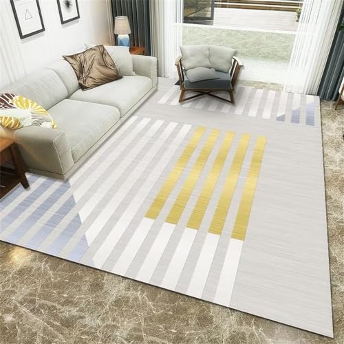 Tapis antidérapant géométrique rayures 120x180cm pour éviter les chutes