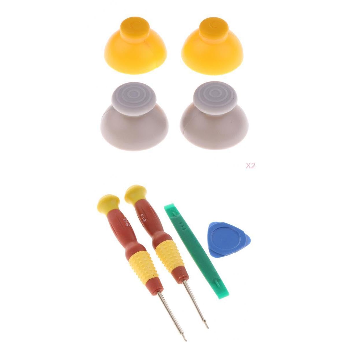 Merishopp 8Pcs Replacement Joystick Caps Grey+Yellow for Gamecube NGC + Tools|Video Games & Consoles | Replacement Parts & Tools| Replacement Parts & Tools-image-8