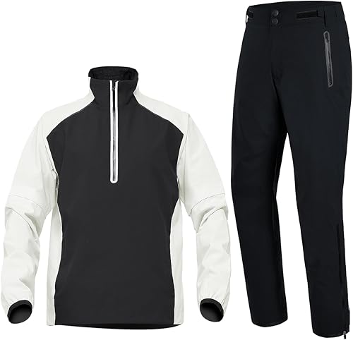 FIT SPACE Trajes de lluvia de golf impermeables para hombre, chaquetas de lluvia y pantalones para todos los deportes