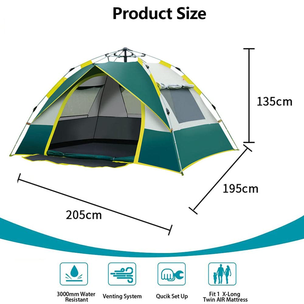 Tenda Campeggio per 3-4 Posti, 4 Stagioni Tenda Antivento Ultraleggera, per Il Trasporto Facile da Montare, Ultra-Leggero Tende per Campeggio, Escursioni, Arrampicata