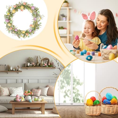 Guirlande Décorative de Pâques rustique 180 cm aux finitions faites main - 5
