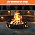 Outdoor Smokeless Fire Pit Ring Insert for Outside Wood Burning, 40-Inch Outer/36-Inch Inner, Heavy Duty Solid Metal Steel, Round Firepit Rim Liner for for DIY Above or In-Ground Campfire Rings