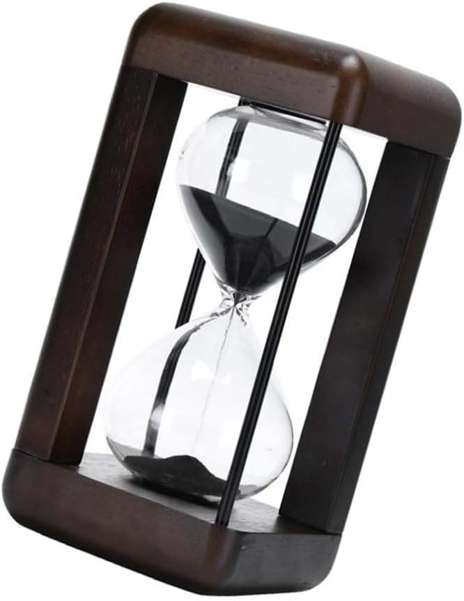 Sophisticated Timer in Unique Black or White Sand Timer for Desk and Home Decoration