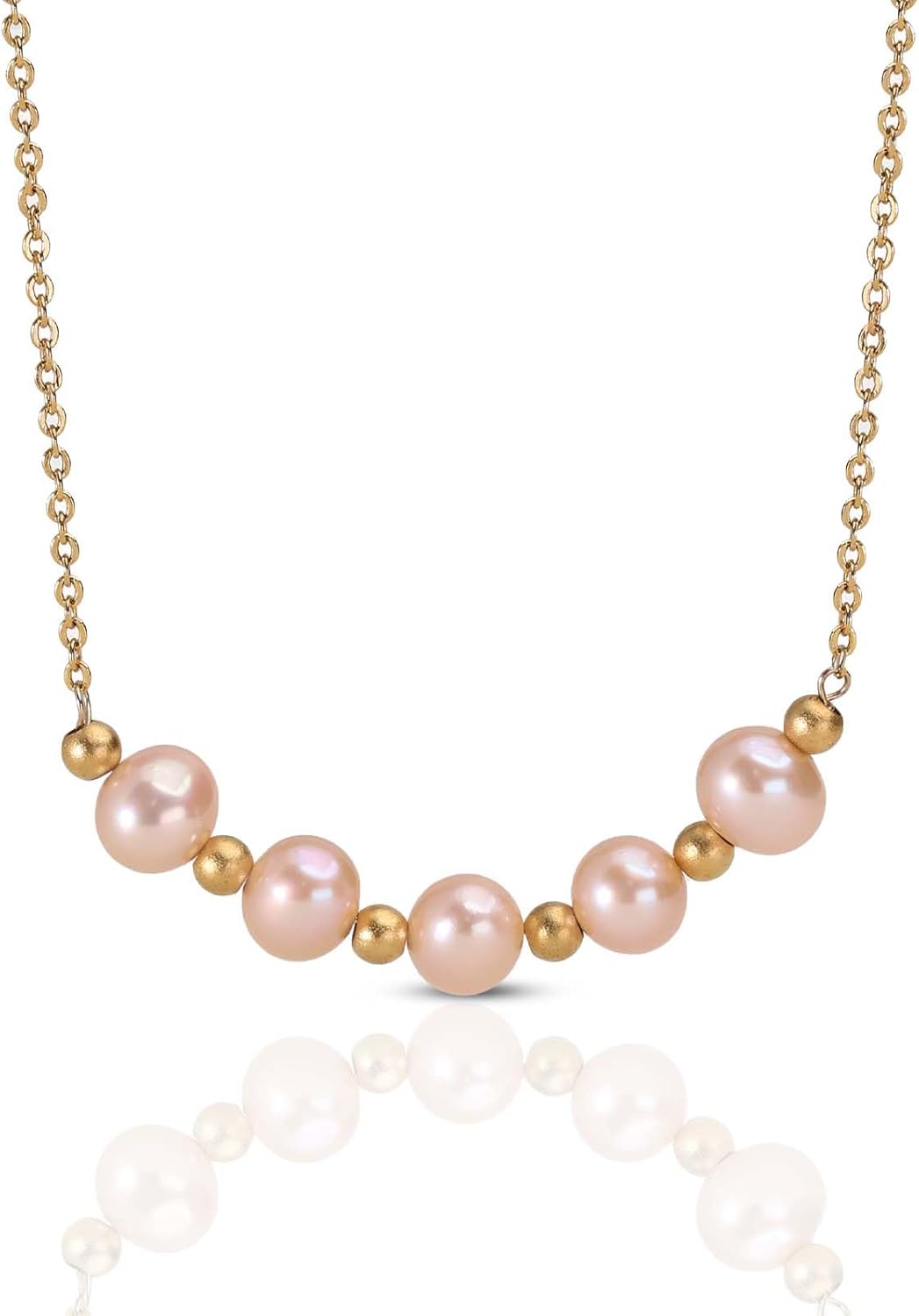 Natural Pearl Pendant Necklace AAA+ Quality, 18k Gold-plated/Sterling Silver, Hypoallergenic, Ideal for Weddings, Anniversaries, Birthdays, with Gift Box