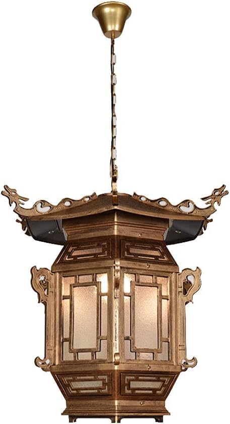 SHGDAIOVintage Outdoor Waterproof Pendant Light Black/Brown Aluminum Hanging Lamp Garden Balcony Landscape Light for Arbor Grape Trellis Chandelier