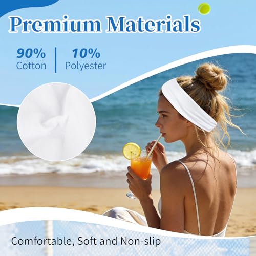 Image of YARIEW 6Pcs Headbands Paisley Bandanas Head Bands Sweat Band Hair Wrap Headwrap Fashion Boho Wide Thick Workout Yoga Elastic Headbands Mens Cooling Running Sports Headband Sweatbands for Women and Men