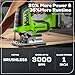 Greenworks 24V Brushless Cordless Jig Saw,3000 SPM,1 Inch Stroke Length Jigsaw with 6PCS Blades,4 Orbital Settings,45 Degree Cutting Angle,Tool-Free Blade Changing