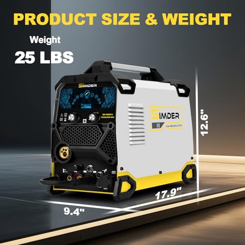 Image of SSIMDER MIG Welder 200A Plasma Cutter Welder Combo With 18PCS 15AK MIG Consumables 10 in 1 Multiprocess Welder Pulse MIG /Gas MIG /Flux Core /HF TIG /Stick /Cut Aluminum Welder for Home DIY Outdoor