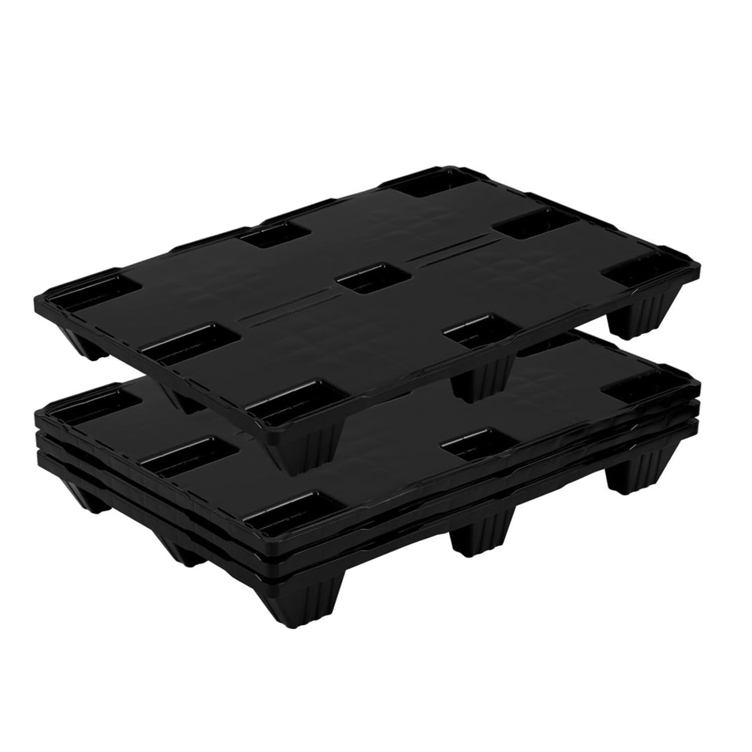 IMJ-Global - Palette Plastique 80x120 cm HDPE, Palettes Empilables de 9 pieds, Chaque Palette Possède une Certification Alimentaire et une Capacité de Charge Maximale de 2500 KG (1 Palettes)