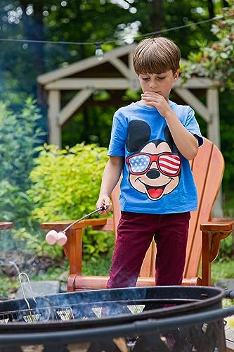 Disney Camiseta com estampa do Mickey Mouse para criança grande, Azul, 4 Anos