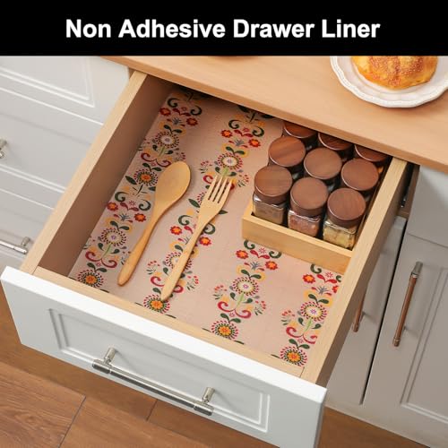 Cooyes Shelf Liner Non-Adhesive Cabinet Drawer Liner for Kitchen17.5 x78.7 - image 3