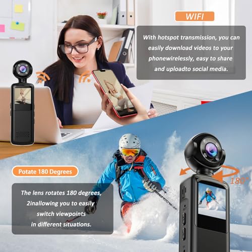 Tangxi Tangxixr1mn24aki Cámara 1080P con lente rotativo miniatura 5