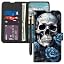 Blue Skull Rose Flower -515