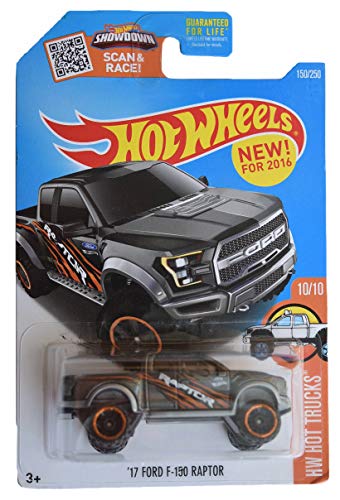 Hot Wheels Hot Trucks 10/10 Ford F 150 Raptor 1:64 Gris miniatura 1