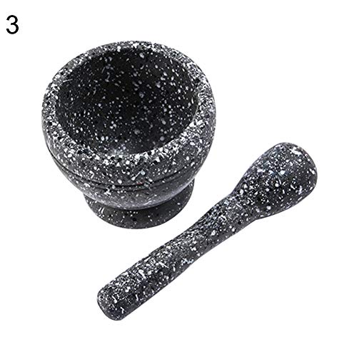 Heaven2017 Mortar With Pestle Garlic Mortar Spice Grinder Pill Crusher Herb Garlic Masher Bowl Marble Color #TOP7