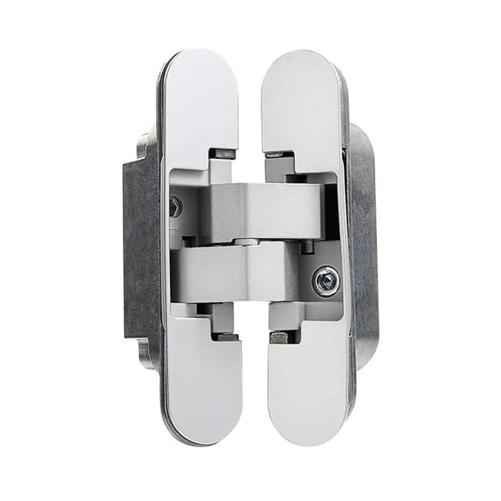 Kdhcvkz Silver 1Pcs B110 Hidden Hinge Wooden Door Thickness 35-45Mm 180 Degree Invisible Hinge(Silver)