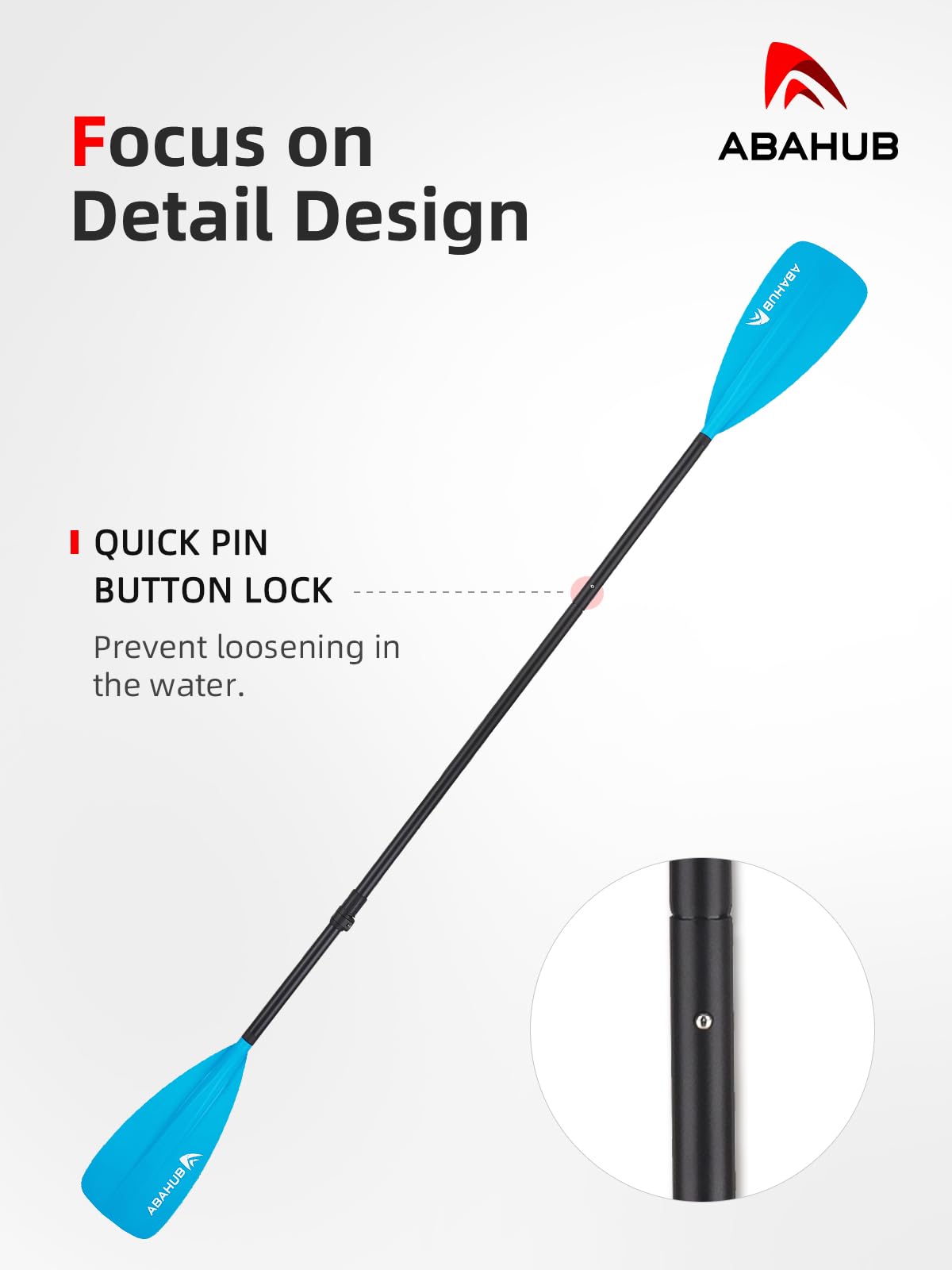 Abahub Pagaia SUP Alluminio Remi SUP Paddle Stand Up Paddle Telescopico 173-213 cm Rivestimento in PU per SUP Surf Board Boating, Nylon Plastic Blade Nero/Blu/Verde/Rosso/Arancione/Giallo