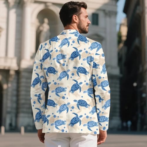 Men's Casual Blazer One Button Lightweight Sport Coats Slim Fit Suit Jacket with Pockets Plus Size Business Blazer2