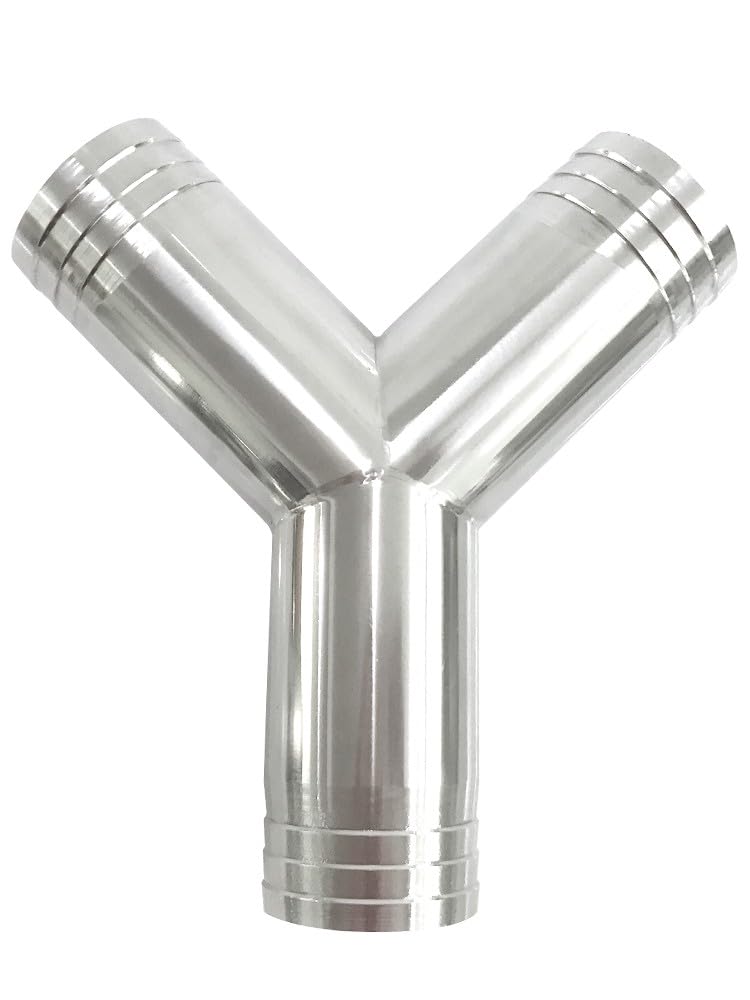 1PC 8/10/12, 7/16/19/-76Mm espiga for manguera soldadura a tope Y en forma de 3 vías SUS 304 Acero inoxidable instalación sanitaria cerveza casera vino(51mm)