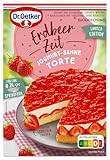 Dr. Oetker Erdbeer Zeit Joghurt-Sahne Torte, 6er Pack Kuchen-Backmischung für eine leckere Erdbeertorte mit Sahne und Joghurt, 6 x 335 g einfach zubereiteter Erdbeerkuchen