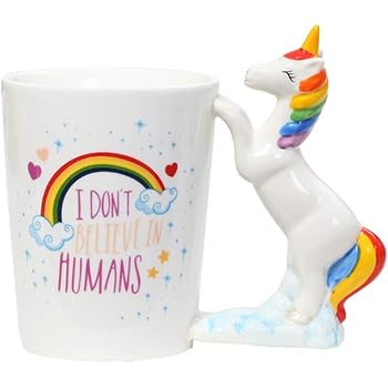 Amazon Com Unicorn Mug 3d Creative Art Coffee Mug Ceramic Milk Cups Travel Mug With Unicorn Handle Quality Ceramic Mug Gift For Kids Adults Christmas Gift Kitchen Dining