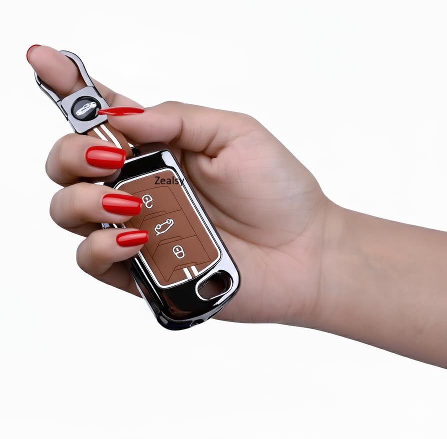 Image of Car Key Cover Compatible with Mahindra Scorpio N | 3Xo | Xuv 300 | Marazzo | Xuv 700 | Xuv 400 Ev | Bolero | Thar | Thar Roxx 3 Button Flip Key