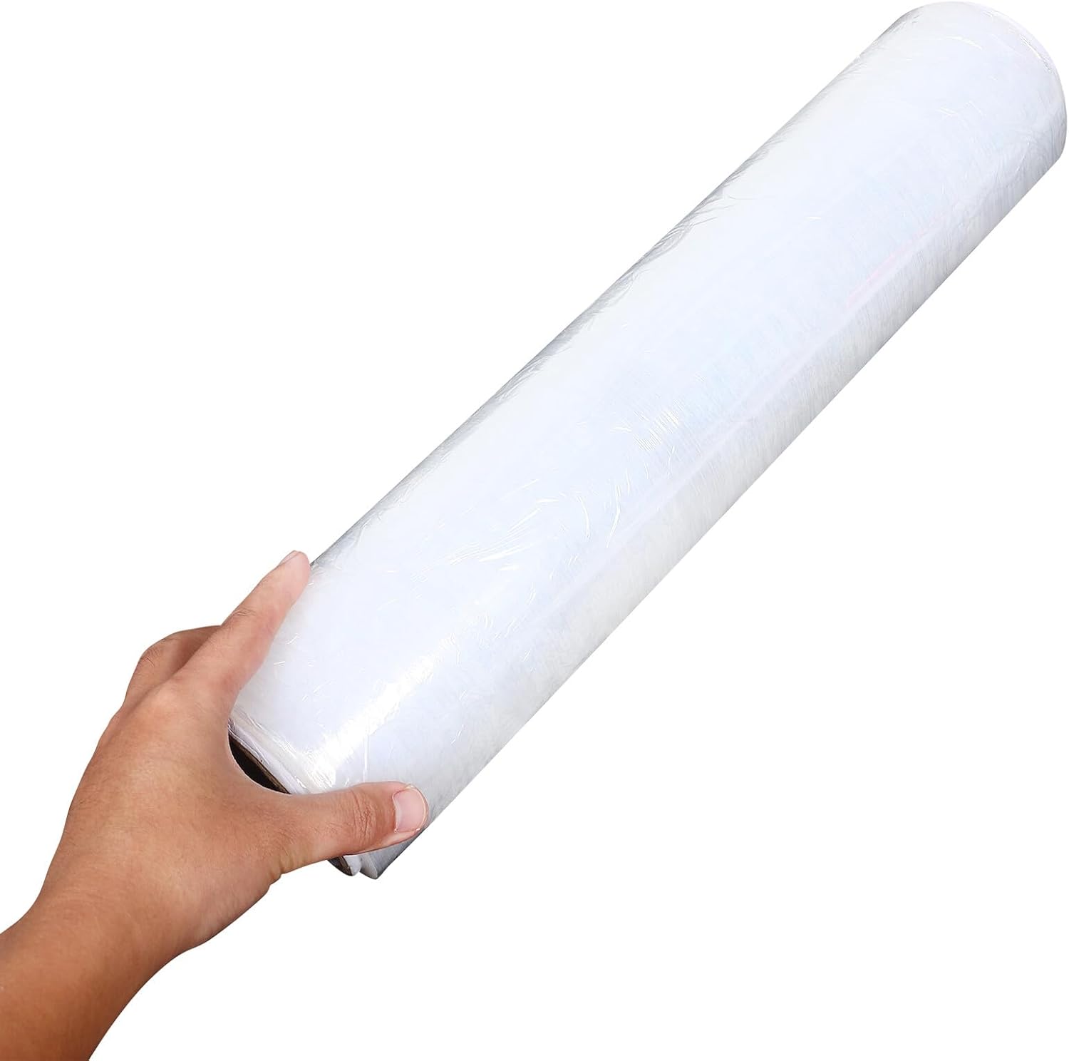 Stretch Wrap Film 45cm Wide Packaging Cling Film Industrial Moving Wrap Self-Adhesive for Warehouse Shipping and Furniture Packing