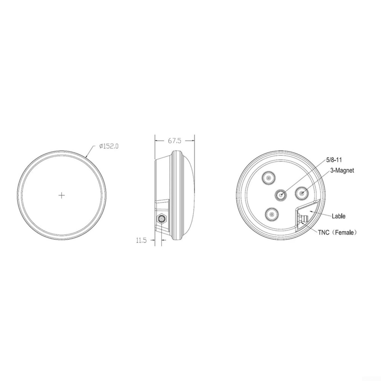 Antenne GNSS AG-35H, pour GPS GLONASS BDS, pour Galileo L1 L2 L5, antenne de mesure haute précision avec connecteur TNC blanc (TNC-SMA)