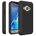 Samsung Galaxy Express 3 Case, Samsung Luna case (2016), CoverON [HexaGuard Series] Slim Hybrid Hard Phone Cover Case for Samsung Galaxy J1 Luna 4G LTE - Black