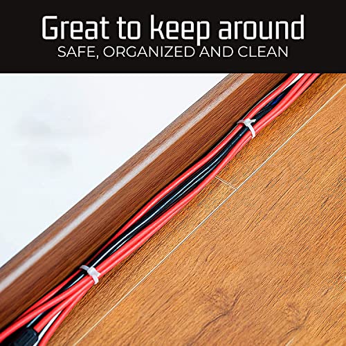 8 Inch White Zip Cable Ties (1000 Bulk Pack), 40Lbs Tensile Strength - Heavy Duty, Self-Locking Premium Nylon Cable Wire Ties For Indoor And Outdoor By Bolt Dropper (White) #TOP4